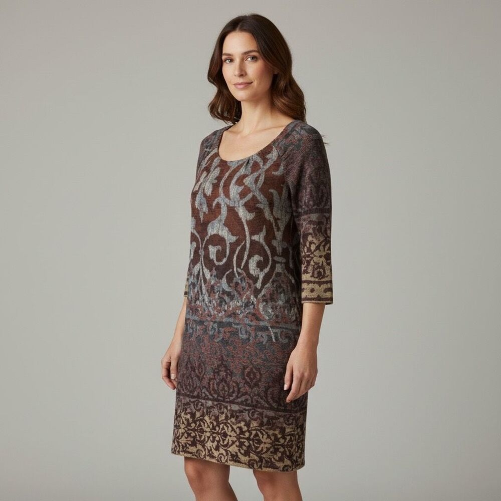 Chris McLaughlin Womens 8P Bell Sleeve Fully Lined Dress